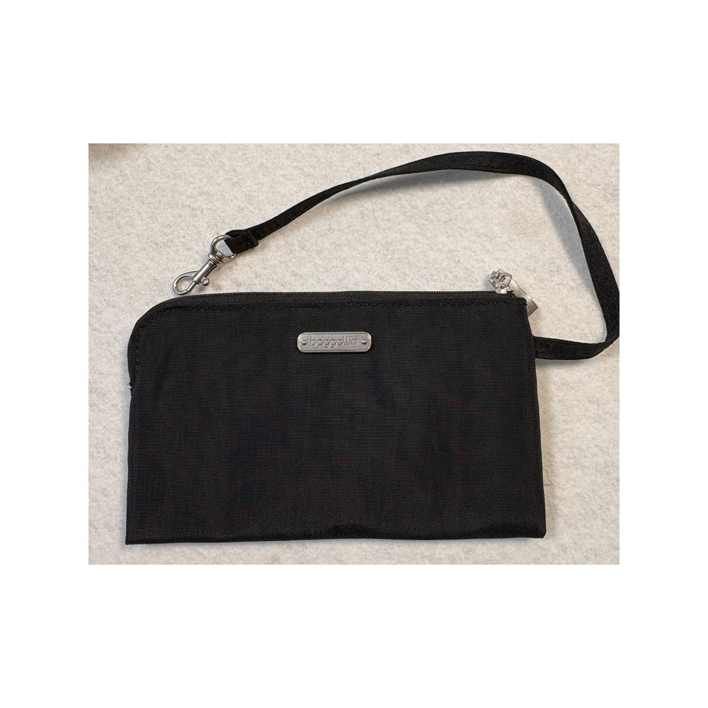 Baggallini Everywhere Crossbody Bag Black Nylon Travel Purse with Wristlet - Picture 6 of 11